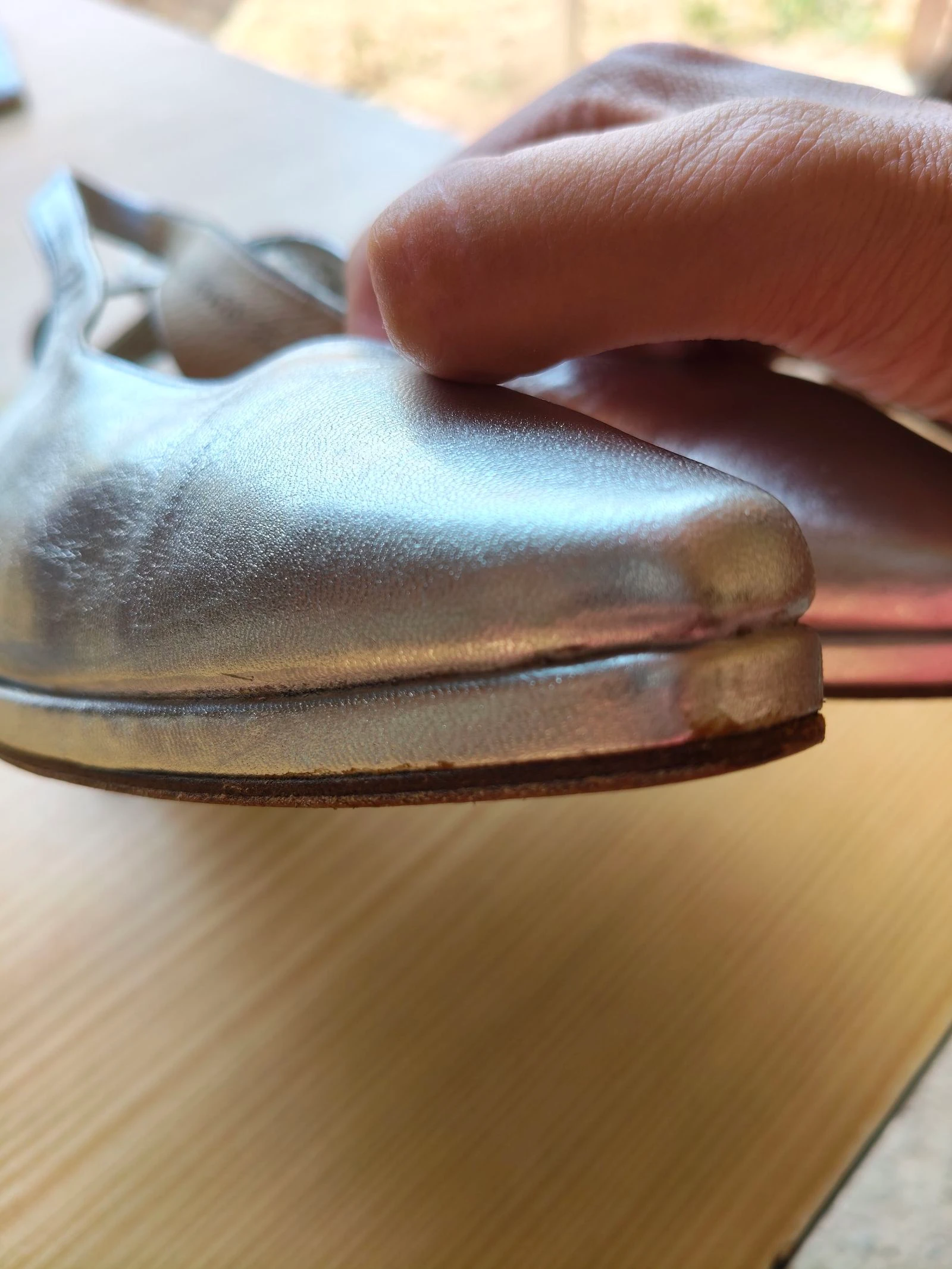 JJ-Zilveren lederen hakken dames 38 beklede middelhoge hak – photo 7